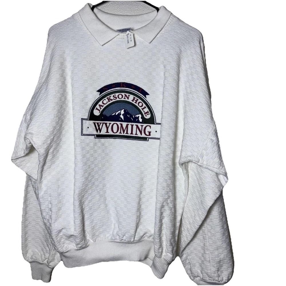 Vintage Somers Jackson Hole Wyoming Ski Sweatshirt Cottagecore USA Size L